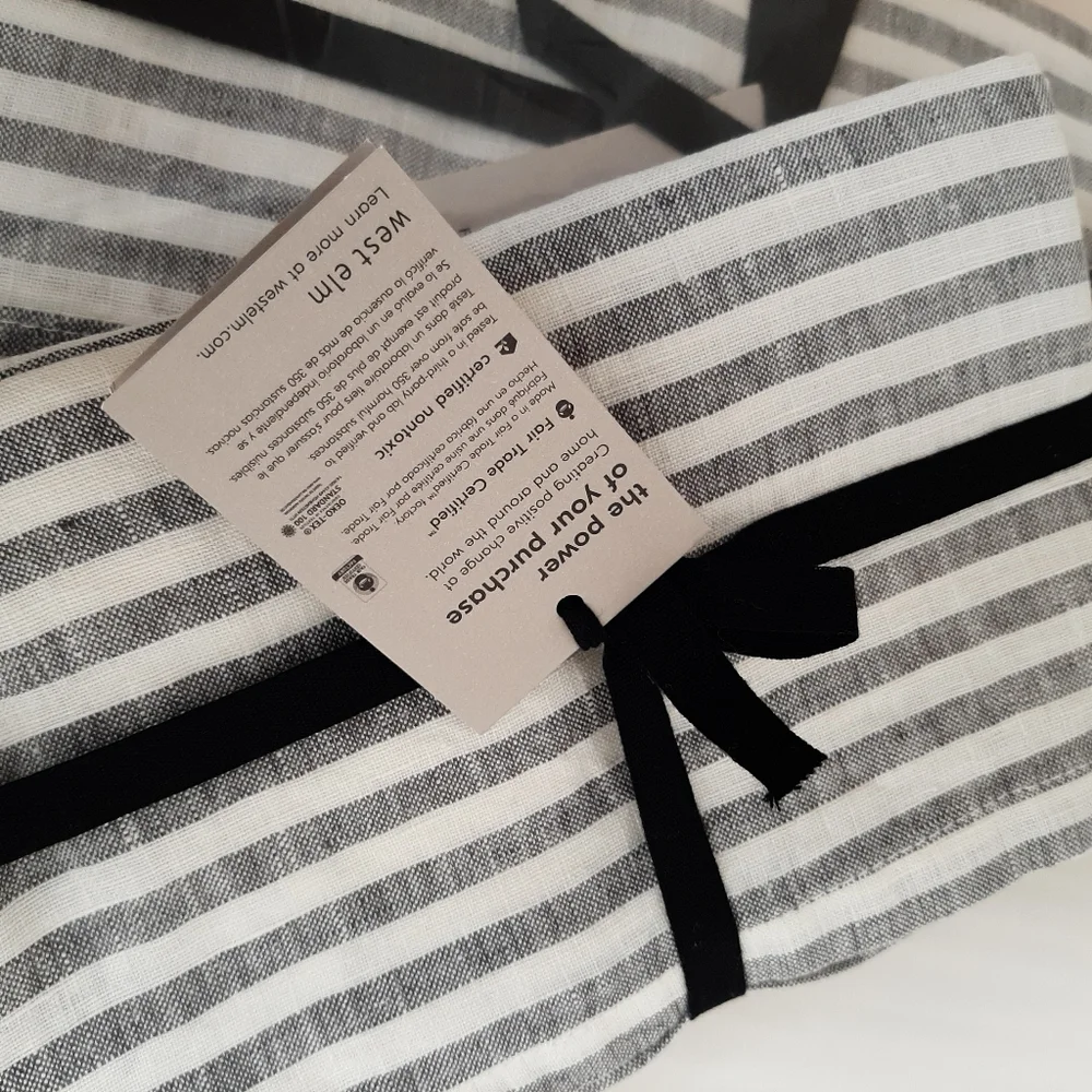 West Elm European Linen Stripe Napkins